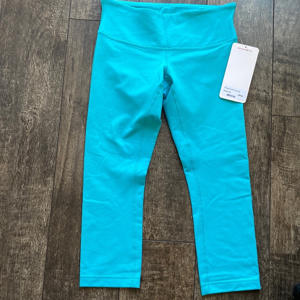 Lululemon Wunder Under Teal Crop